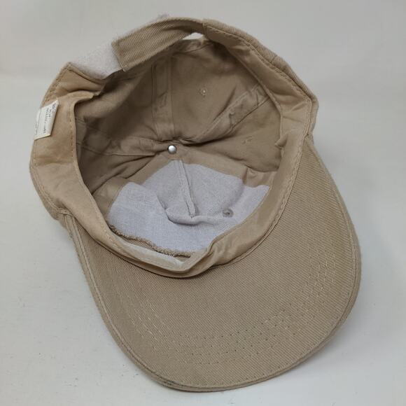 Jordan Strapback Hat Tan 58cm Solid Adjustable Vent Holes 6 Panel Cotton - Picture 7 of 8